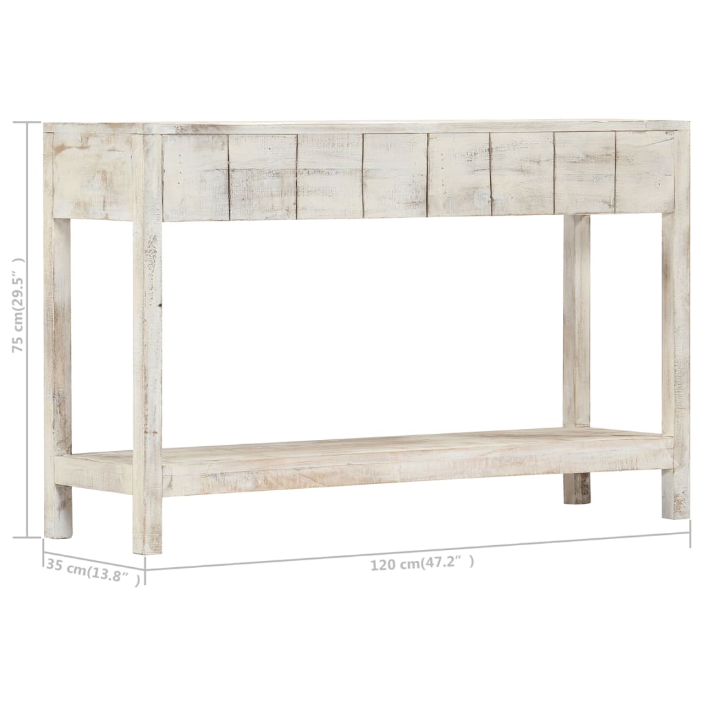 Konsolentisch 120 x 35 x 75 cm Massivholz Mango