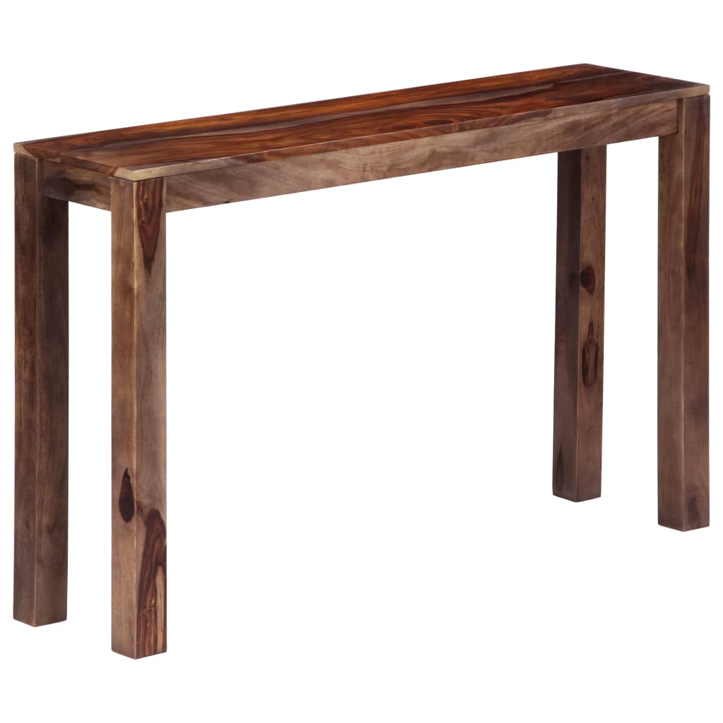 Konsolentisch Grau 120×30×76 cm Massivholz