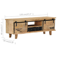 Thumbnail for TV-Schrank 120 x 30 x 40 cm Massivholz Mango