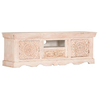 Thumbnail for TV-Schrank Weiß 120x30x40 cm Massivholz Mango