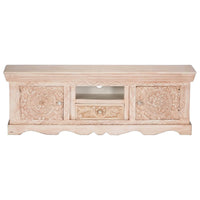 Thumbnail for TV-Schrank Weiß 120x30x40 cm Massivholz Mango