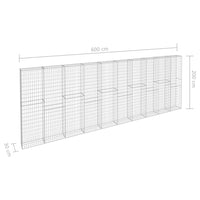 Thumbnail for Gabionenwand mit Abdeckung Verzinkter Stahl 600×30×200 cm