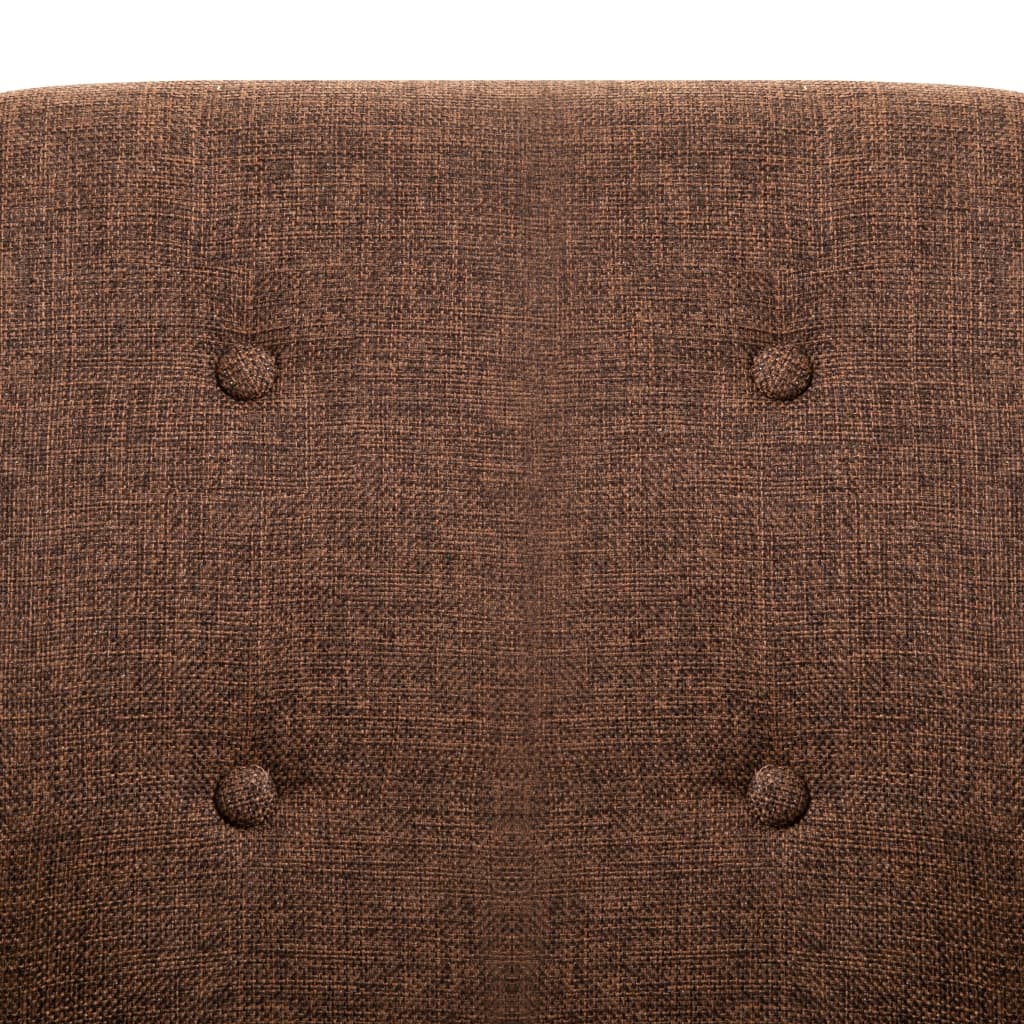 Esszimmerstühle 2 Stk. Braun Stoff und Massivholz Eiche