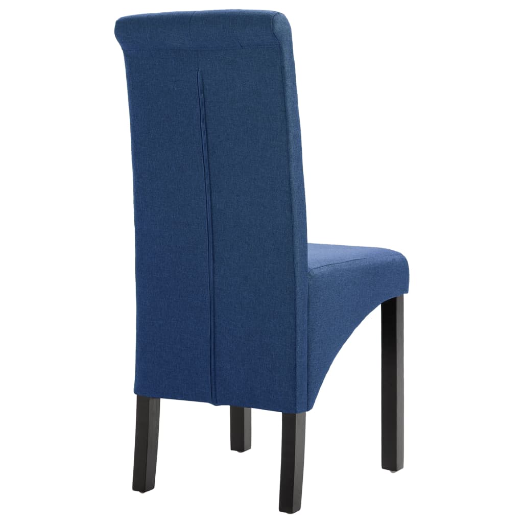 Esszimmerstühle 2 Stück Blau Stoff