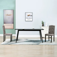 Thumbnail for Esszimmerstühle 2 Stück Taupe Stoff