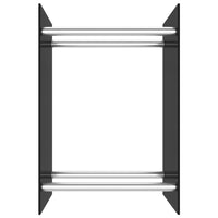 Thumbnail for Brennholzregal Schwarz 40 x 35 x 60 cm Glas