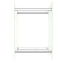 Thumbnail for Brennholzregal Weiß 40 x 35 x 60 cm Glas