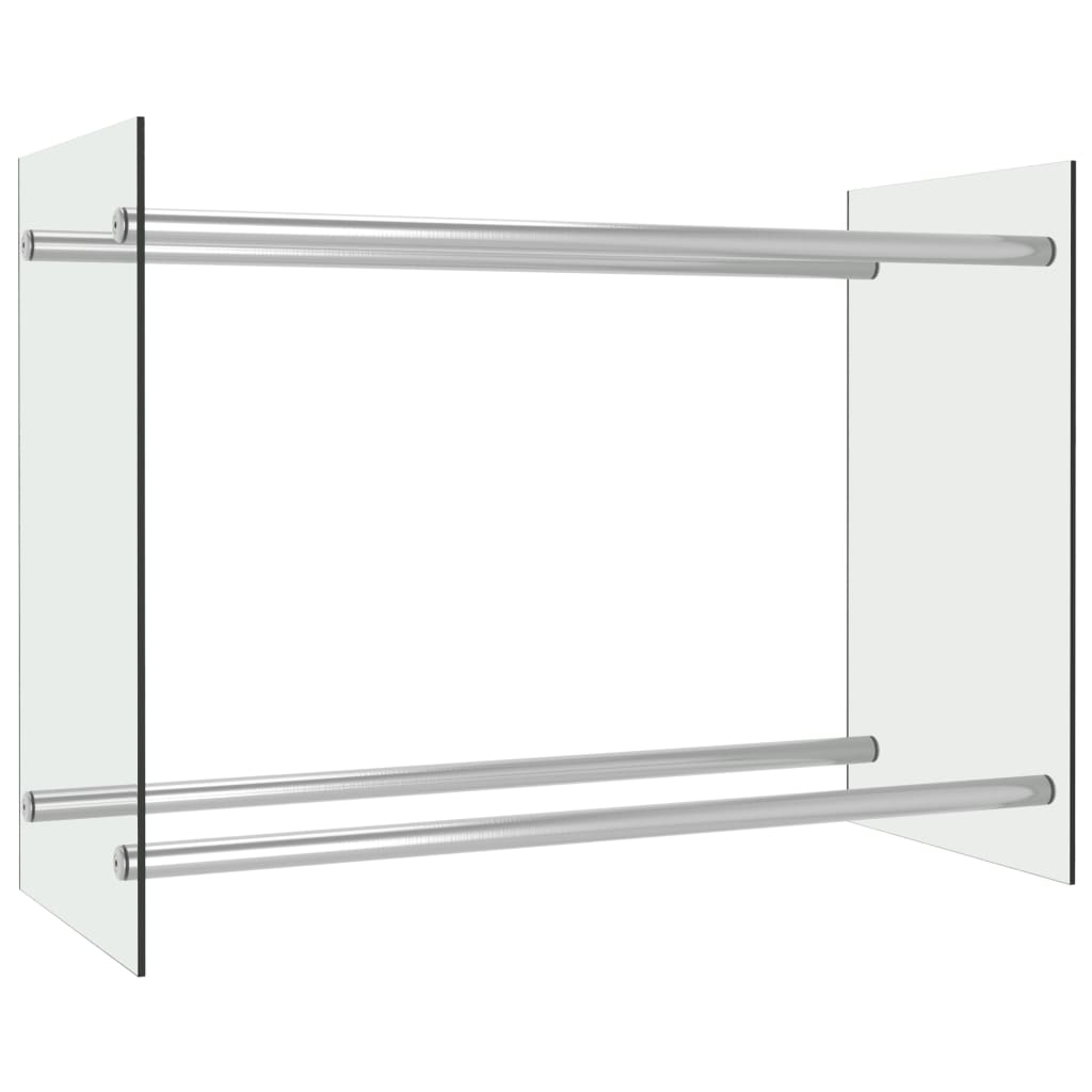 Brennholzregal Transparent 80 x 35 x 60 cm Glas