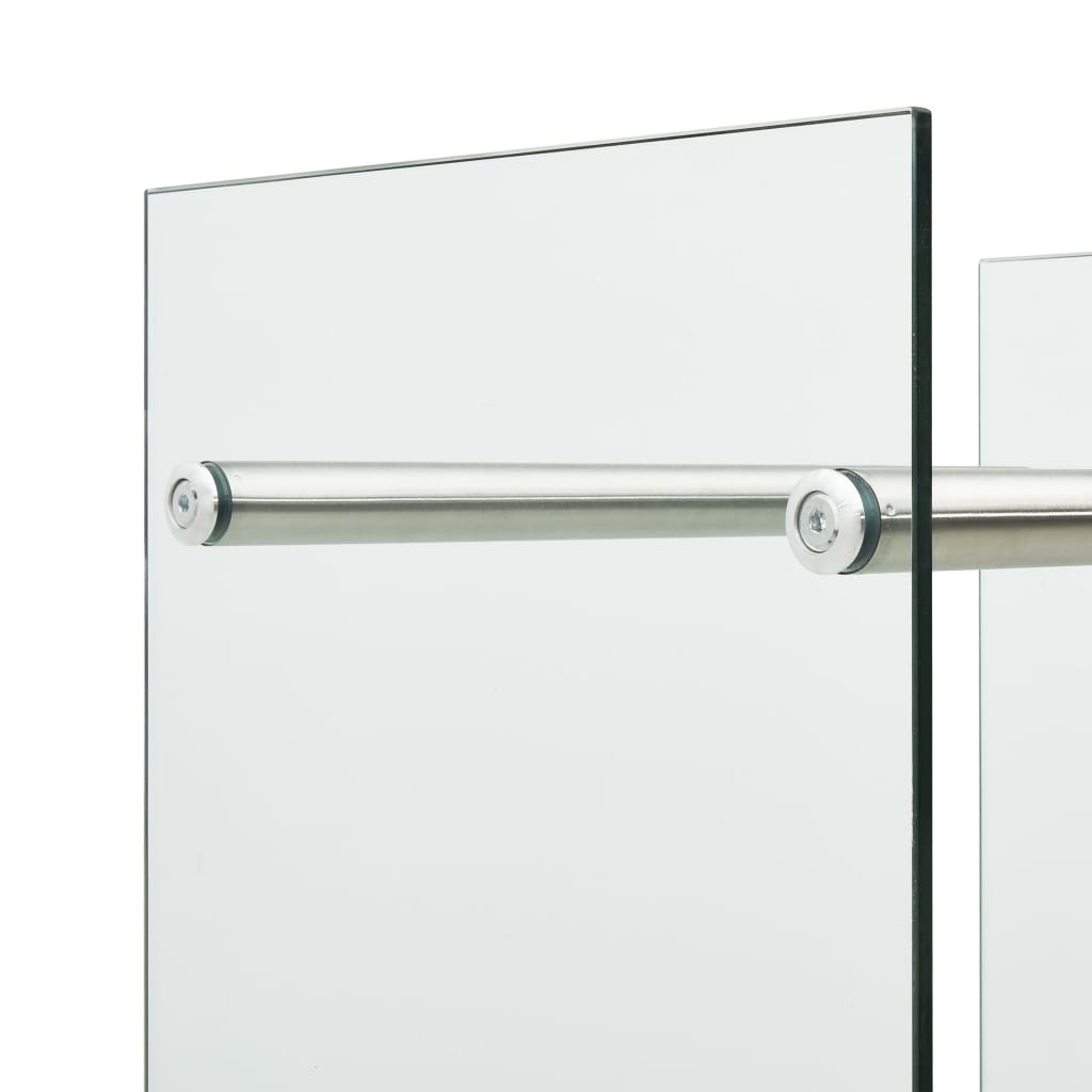 Brennholzregal Transparent 80 x 35 x 60 cm Glas