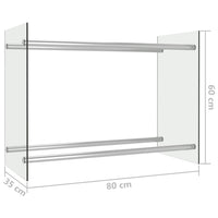Thumbnail for Brennholzregal Transparent 80 x 35 x 60 cm Glas