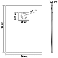 Thumbnail for Duschwanne SMC Weiß 90×70 cm