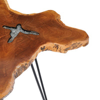 Thumbnail for Couchtisch 70 x 45 cm Massivholz Teak und Polyresin