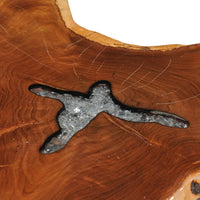 Thumbnail for Couchtisch 70 x 45 cm Massivholz Teak und Polyresin