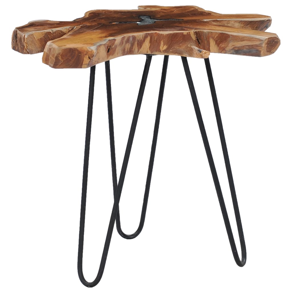 Couchtisch 70 x 45 cm Massivholz Teak und Polyresin
