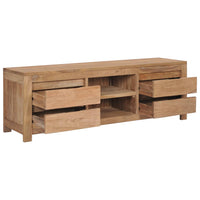 Thumbnail for TV-Schrank 120×30×40 cm Massivholz Teak