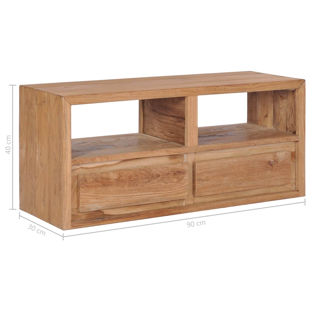 TV-Schrank 90×30×40 cm Massivholz Teak