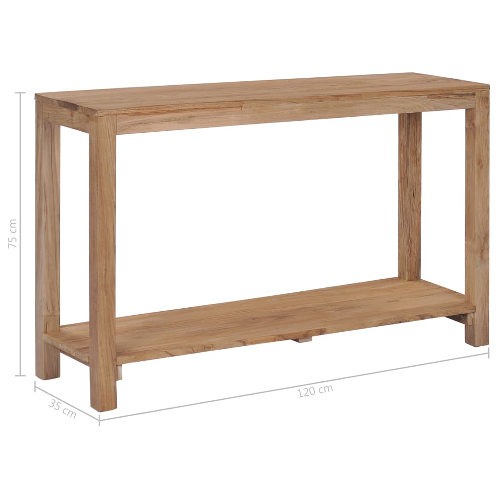 Konsolentisch 120×35×75 cm Teak Massivholz