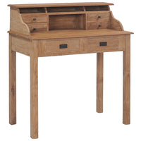 Thumbnail for Schreibtisch 90×50×100 cm Massivholz Teak