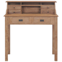 Thumbnail for Schreibtisch 90×50×100 cm Massivholz Teak