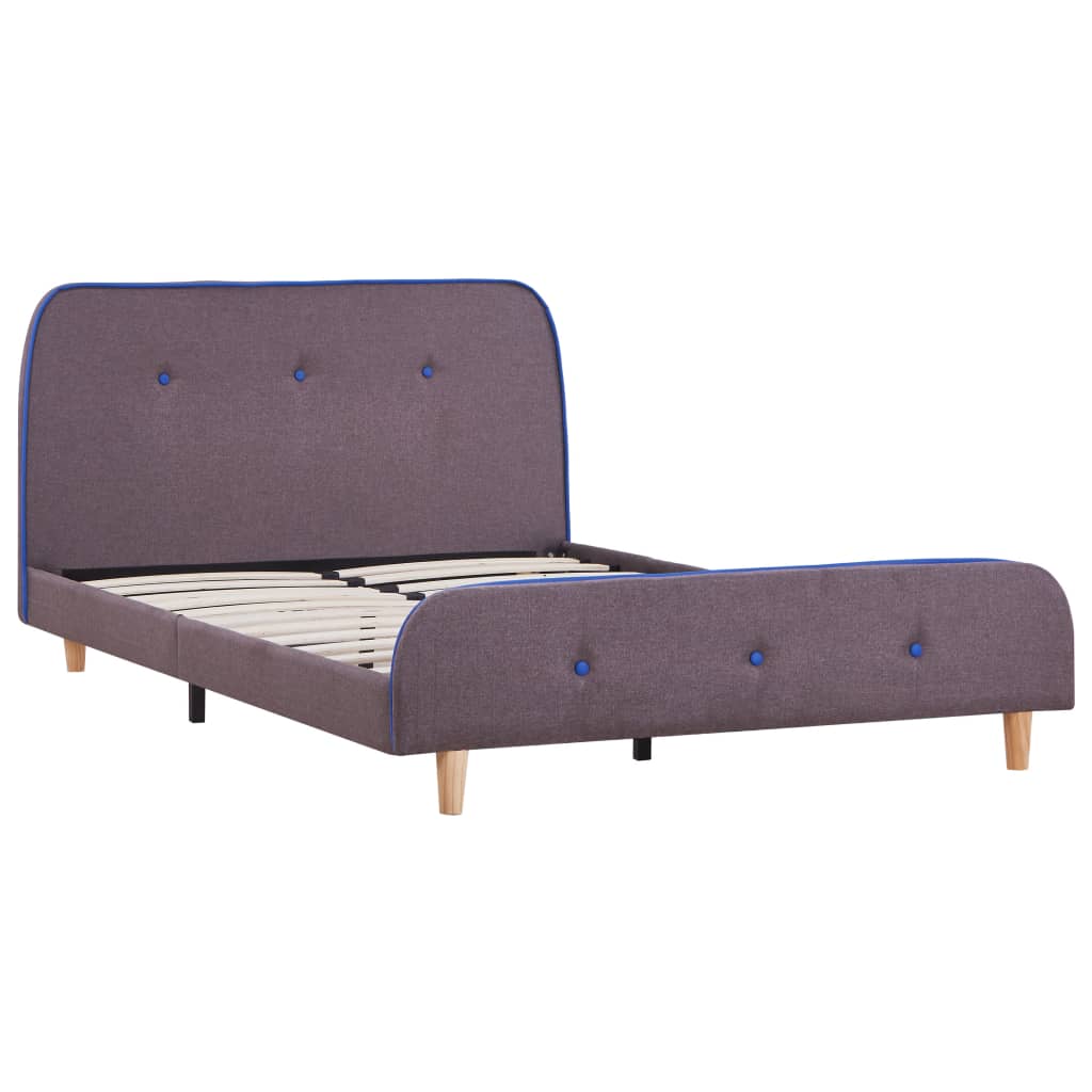 Bettgestell Taupe Stoff 120x200 cm