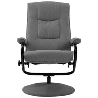 Thumbnail for Liegesessel mit Fußhocker Hellgrau Stoff