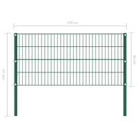 Thumbnail for Zaunfeld mit Pfosten Eisen 1,7 x 0,8 m Grün
