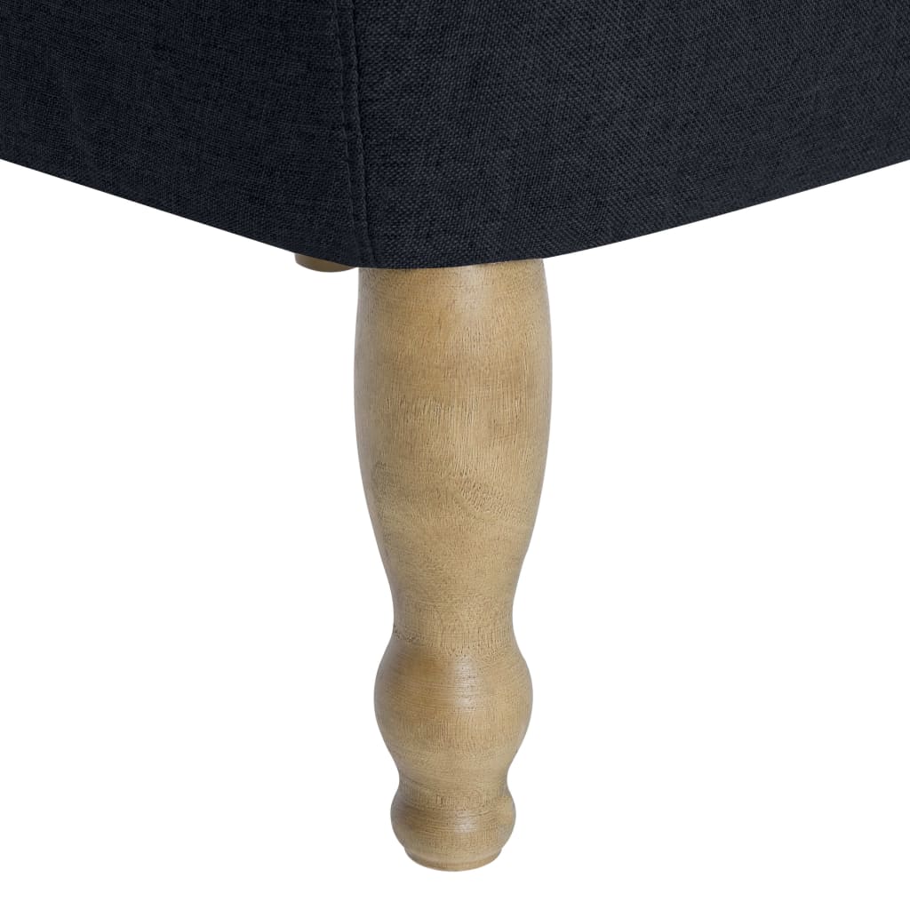 Französischer Stuhl Schwarz Stoff