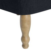 Thumbnail for Französischer Stuhl Schwarz Stoff