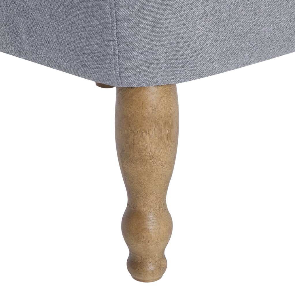 Französische Stühle 2 Stk. Hellgrau Stoff