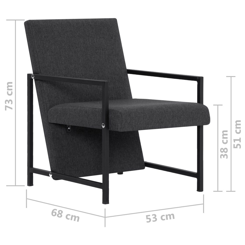 Armlehnsessel Grau Stoff