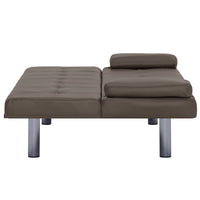 Thumbnail for Schlafsofa mit 2 Kissen Kunstleder Ausziehbar Braun