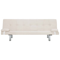 Thumbnail for Schlafsofa mit zwei Kissen Creme Polyester