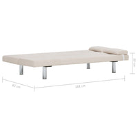 Thumbnail for Schlafsofa mit zwei Kissen Creme Polyester