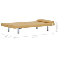 Thumbnail for Schlafsofa mit zwei Kissen Gelb Polyester