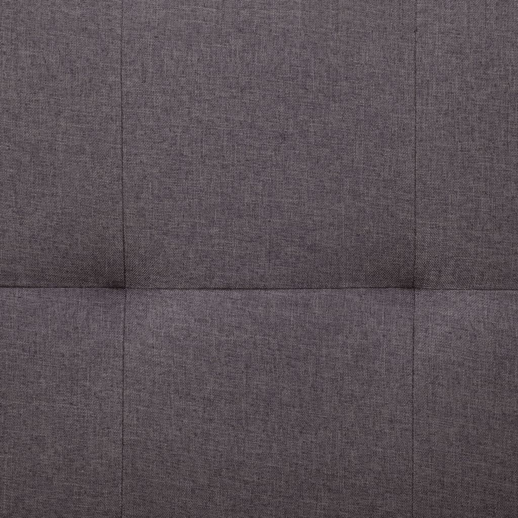 Schlafsofa mit zwei Kissen Taupe Polyester