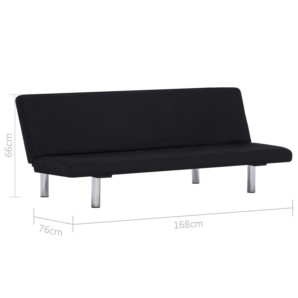 Schlafsofa Schwarz Polyester