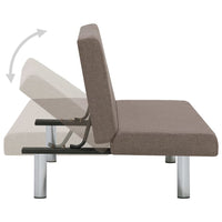 Thumbnail for 282201 vidaXL Sofa Bed Taupe Polyester