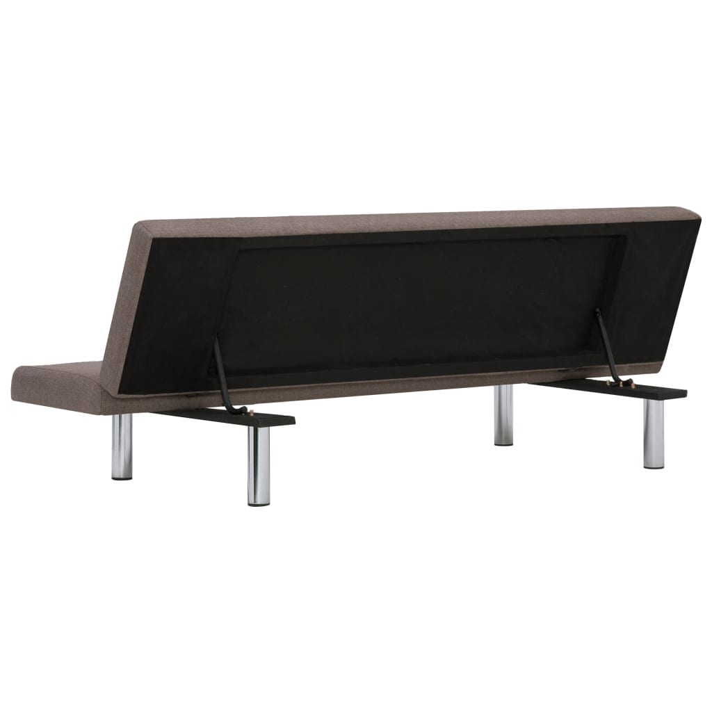 282201 vidaXL Sofa Bed Taupe Polyester