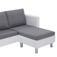 Thumbnail for 282202 vidaXL 3-Seater Sofa with Cushions White Faux Leather