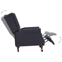 Thumbnail for 282207 vidaXL Recliner Dark Grey Fabric