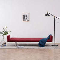 Thumbnail for 282225 vidaXL Sofa Bed with Armrest Wine Red Polyester