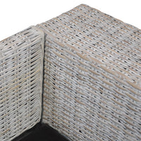 Thumbnail for 2-Sitzer-Sofa mit Polstern Grau Natürliches Rattan