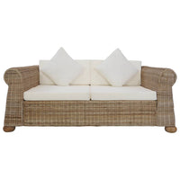 Thumbnail for 2-Sitzer-Sofa mit Auflagen Natur Rattan