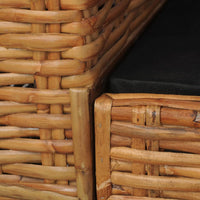 Thumbnail for 3-Sitzer-Sofa mit Auflagen Braun Natur Rattan