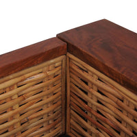 Thumbnail for 3-Sitzer-Sofa mit Auflagen Braun Natur Rattan