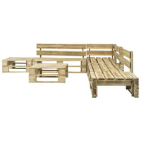 Thumbnail for 6-tlg. Garten-Lounge-Set aus Paletten Holz