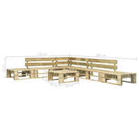 Thumbnail for 6-tlg. Garten-Lounge-Set aus Paletten Holz