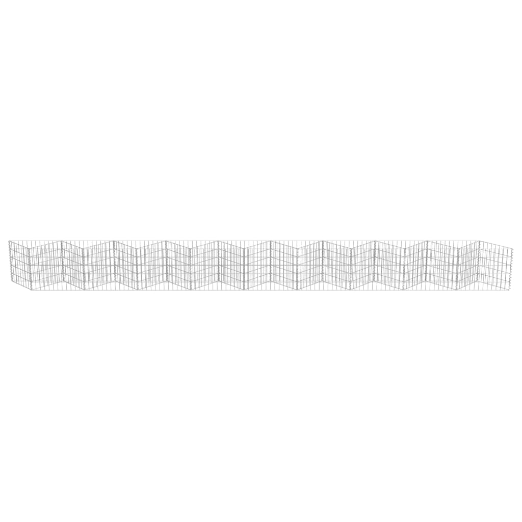 Gabionenwand Verzinkter Stahl 630×30×50 cm