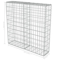 Thumbnail for Gabionenwand mit Abdeckung Verzinkter Stahl 100×20×100 cm