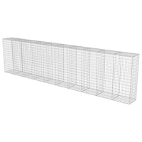 Thumbnail for Gabionenwand mit Abdeckung Verzinkter Stahl 600×50×150 cm